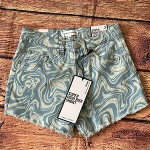 Almost Famous Blue Super High Rise Shorts‎